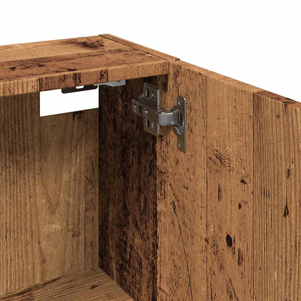 Mobile da Bagno a Parete Legno Antico 32x20x67 cm