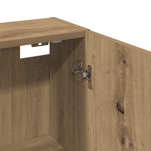 vidaXL Mobile da Bagno a Parete Rovere Artigianale 32x20x67 cm