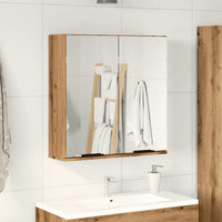 Mobile da Bagno Specchio Rovere Artigianale Legno Multistrato