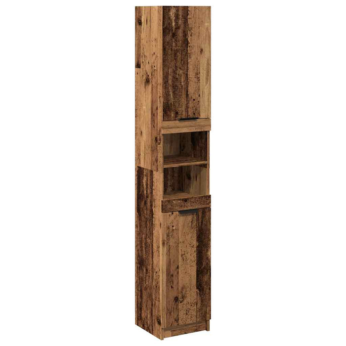Armadietto Bagno Legno Antico 32x34x188,5 cm Legno Multistrato