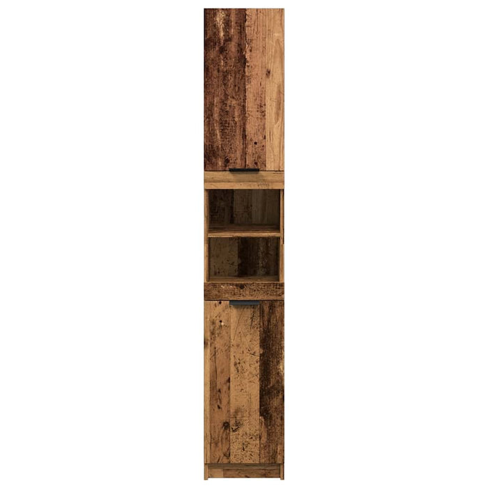 Armadietto Bagno Legno Antico 32x34x188,5 cm Legno Multistrato 856943