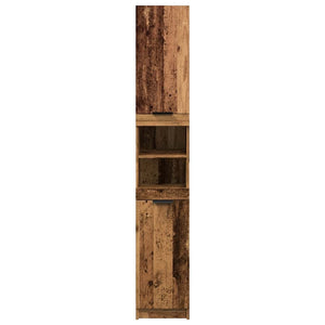 Armadietto Bagno Legno Antico 32x34x188,5 cm Legno Multistrato