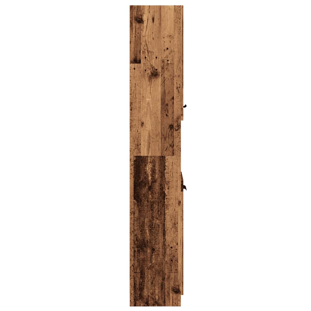 Armadietto Bagno Legno Antico 32x34x188,5 cm Legno Multistrato 856943