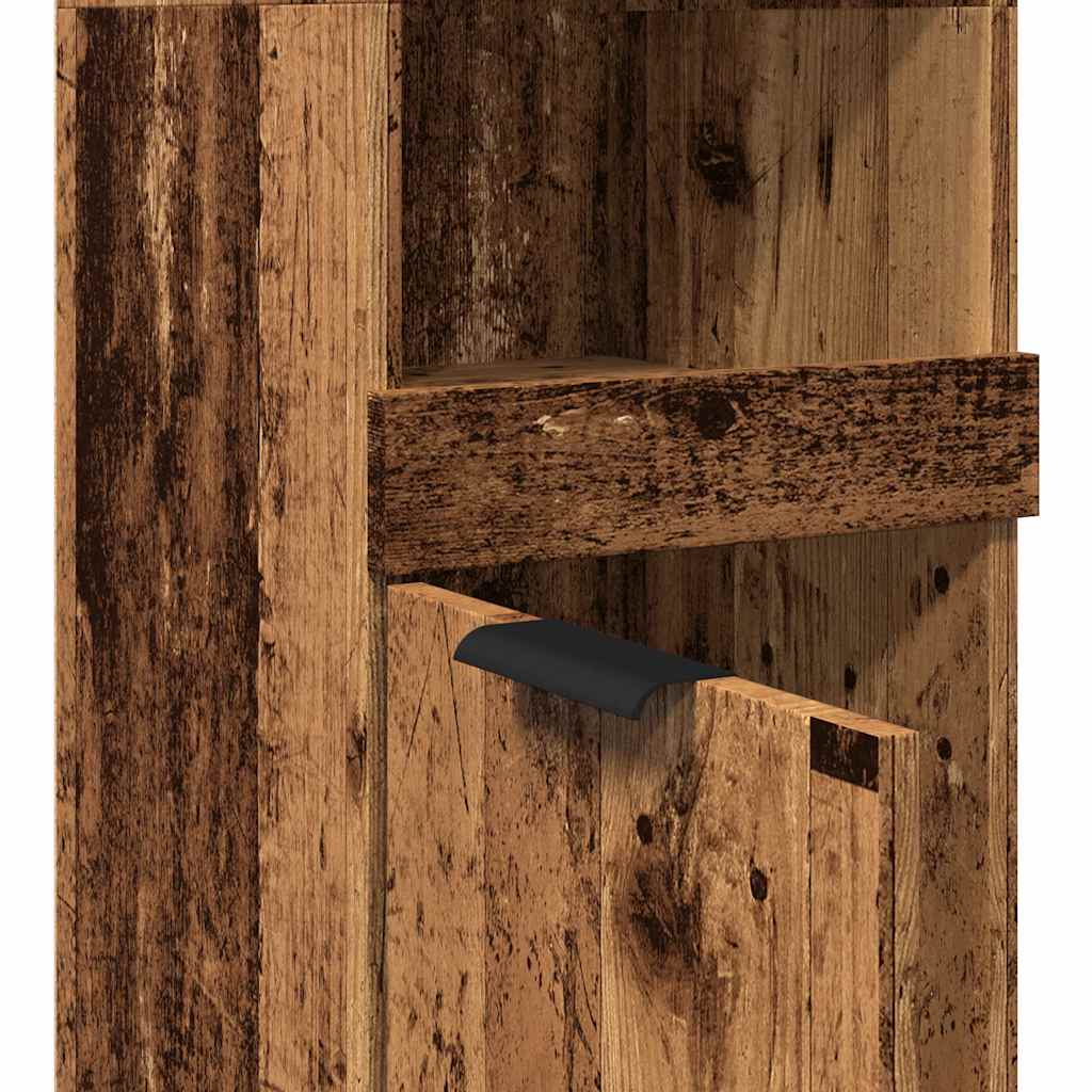 Armadietto Bagno Legno Antico 32x34x188,5 cm Legno Multistrato