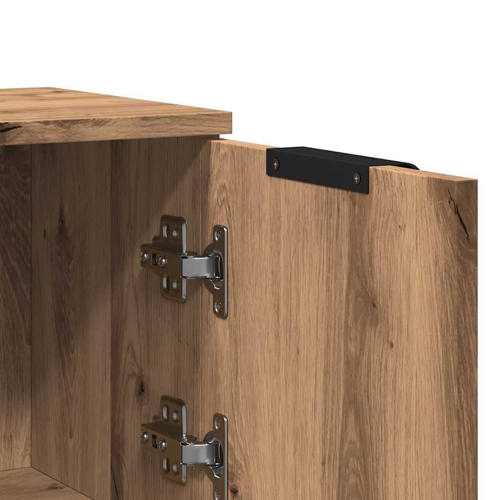 Credenza Rovere Artigianale 30x30x70 cm in Legno Multistrato