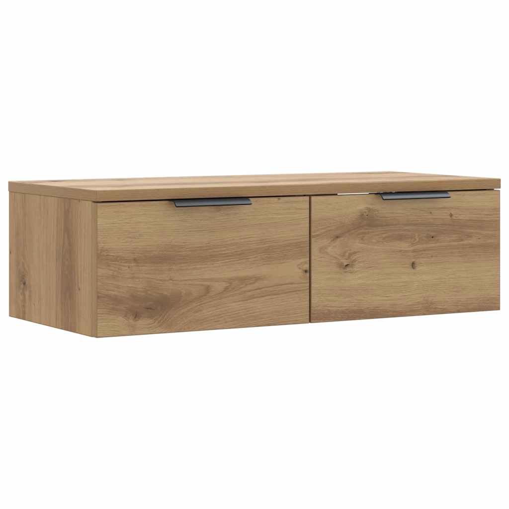 Armadietto a Muro Rovere Artigianale 68x30x20 cm in Truciolato 856984