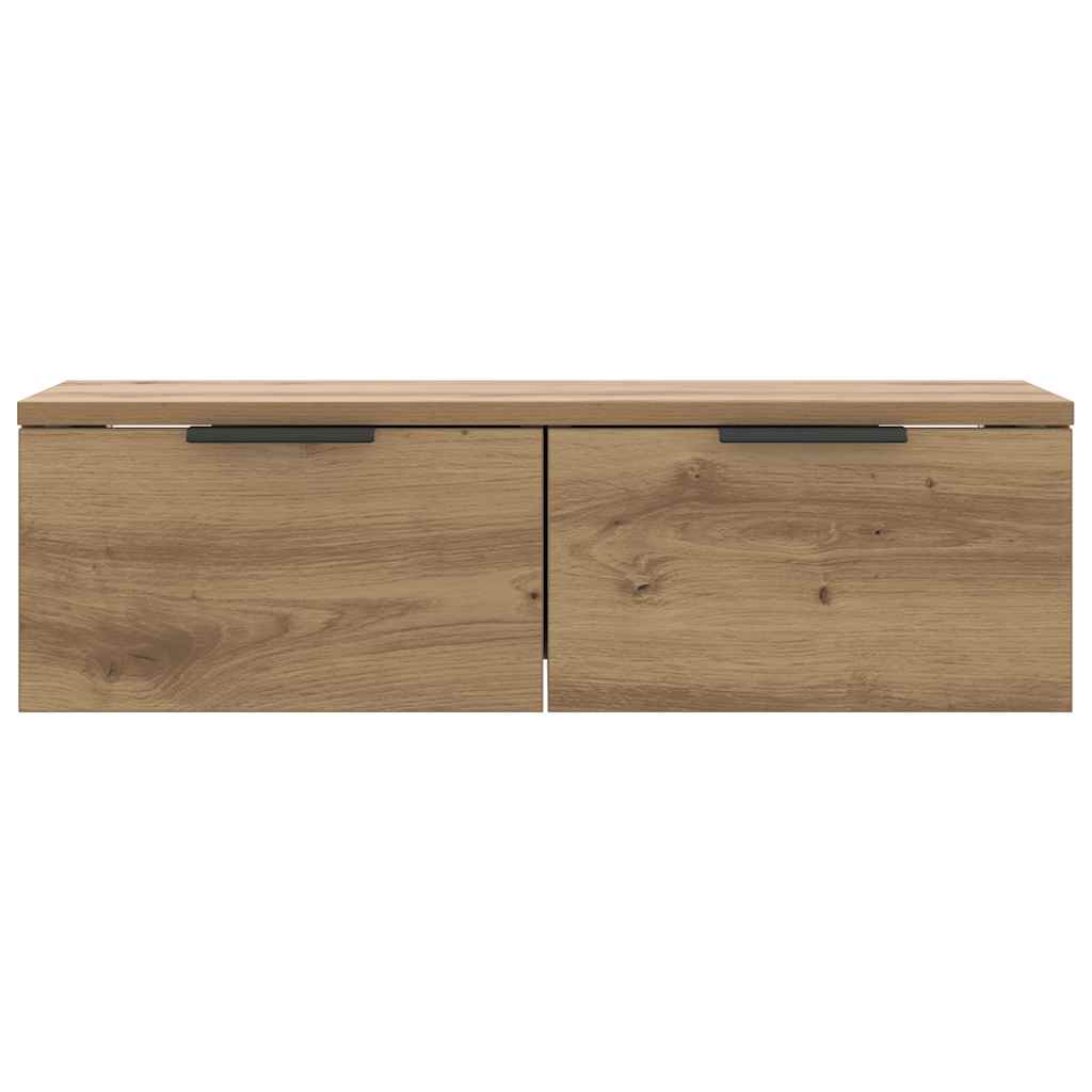 Armadietto a Muro Rovere Artigianale 68x30x20 cm in Truciolato 856984