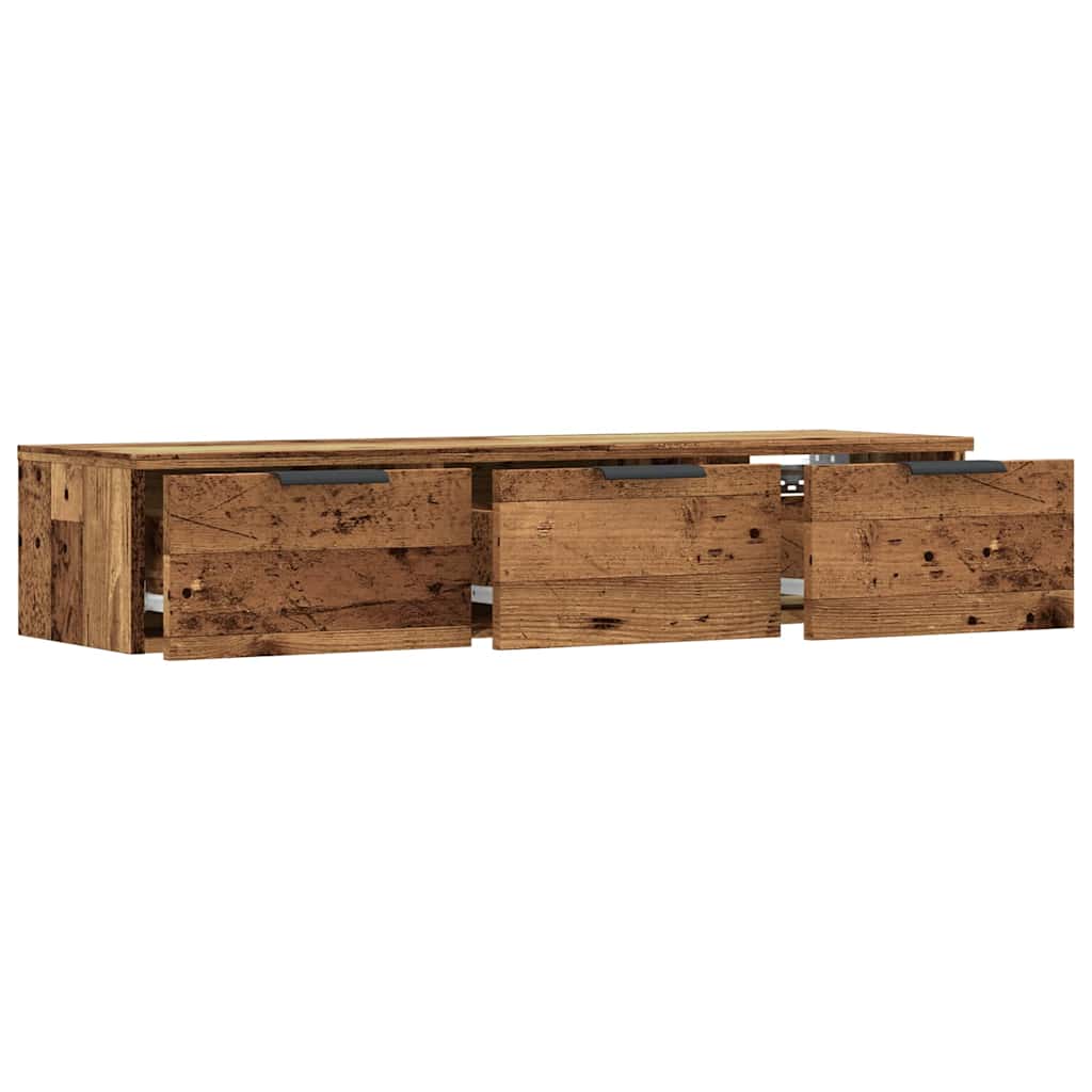 Armadietto a Muro Legno Vecchio 102x30x20 cm Legno Multistrato 856985