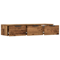 Armadietto a Muro Legno Vecchio 102x30x20 cm Legno Multistrato 856985
