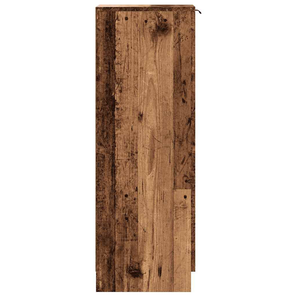 vidaXL Scarpiera Legno Antico 29,5x35x100,5 cm in Truciolato