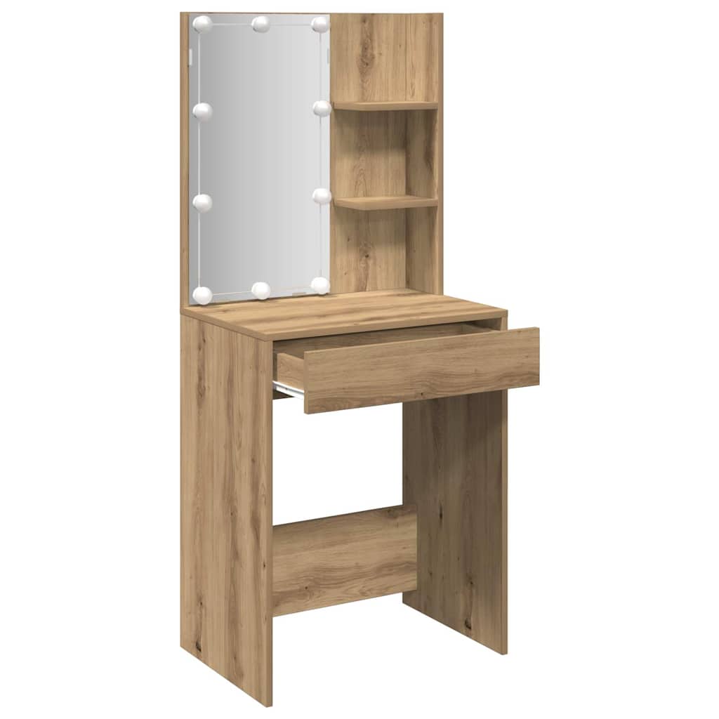 Toeletta con LED Rovere Artigianale 60x40x140 cm 857000