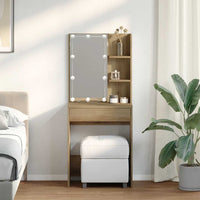 Toeletta con LED Rovere Artigianale 60x40x140 cm 857000