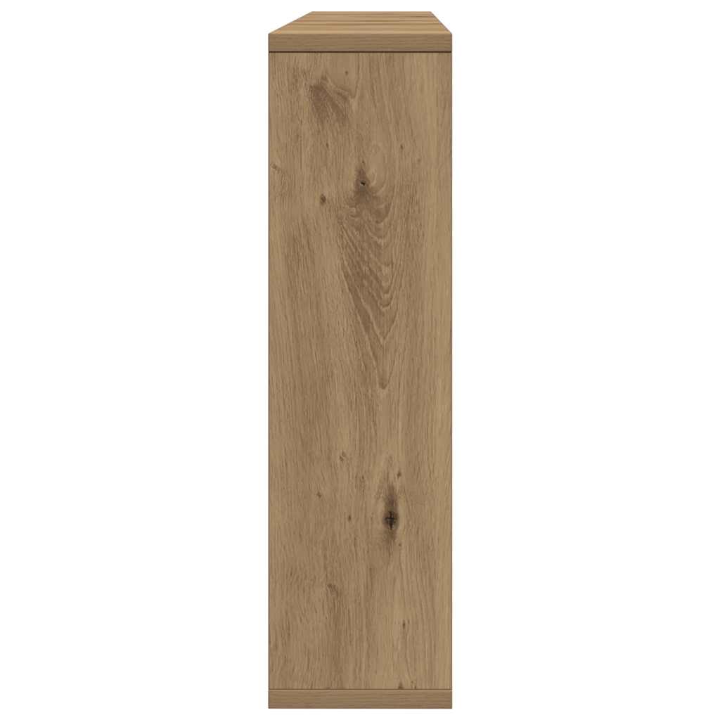 Mobile a Specchio LED Rovere Artigianale 76x15x55cm Multistrato