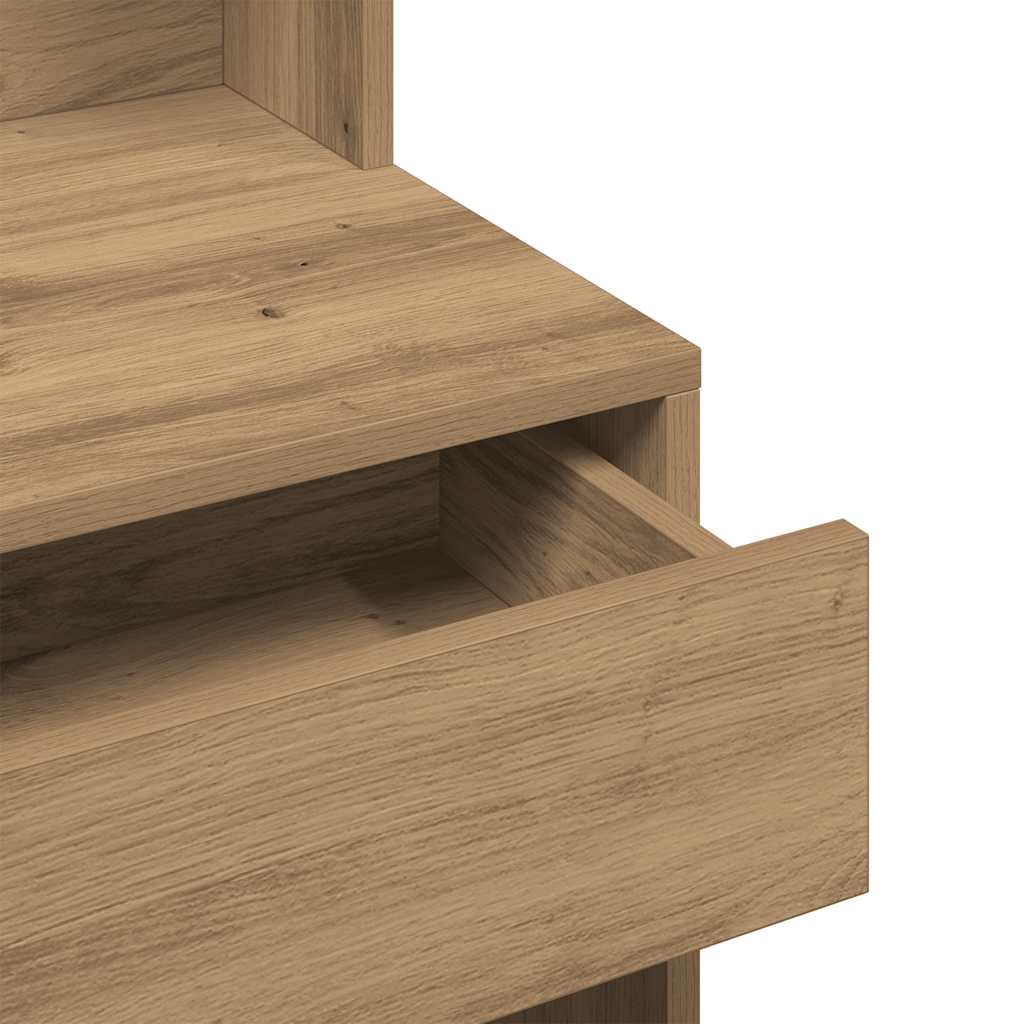 Toeletta con Specchio-Tavolo da Vanit¨¤ Rovere Artigianale 74,5x40x141 cm