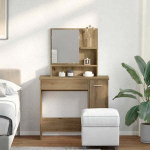 Toeletta con Specchio Rovere Artigianale 86,5x35x136 cm 857010