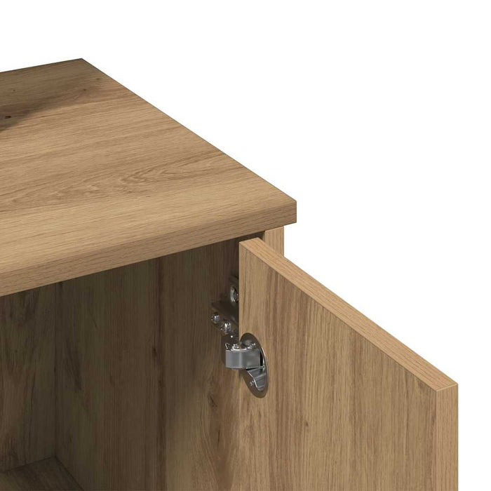 vidaXL Toeletta con Specchio Rovere Artigianale 86,5x35x136 cm