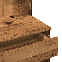 Toeletta con Specchio Legno Antico 96x39x142 cm 857011