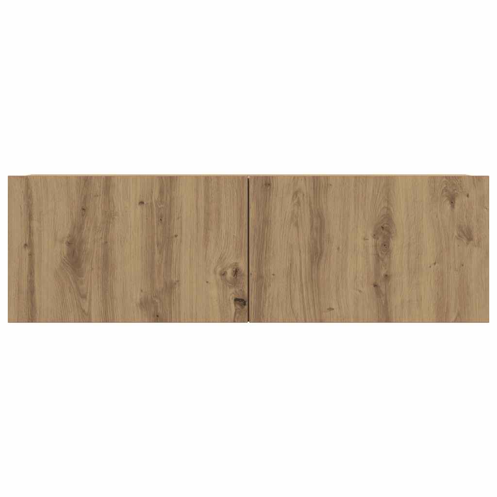 Mobili TV a Parete 2pz Rovere Artigianale 100x30x30 cm 857018