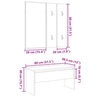 Set di Mobili da Corridoio Legno Antico in Legno Multistrato 857019