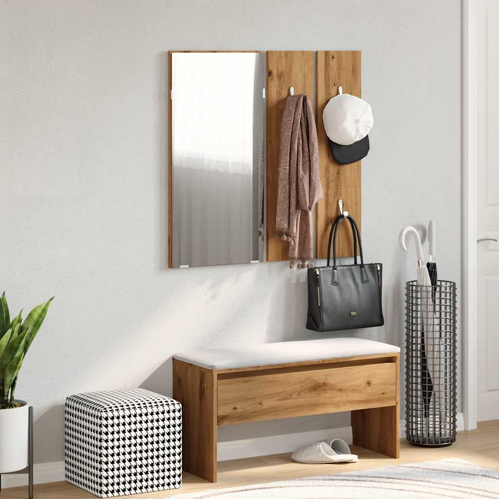 Set di Mobili da Corridoio Rovere Artigianale Legno Multistrato