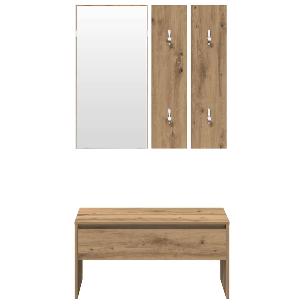 Set di Mobili da Corridoio Rovere Artigianale Legno Multistrato 857020