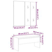Set di Mobili da Corridoio Rovere Artigianale Legno Multistrato