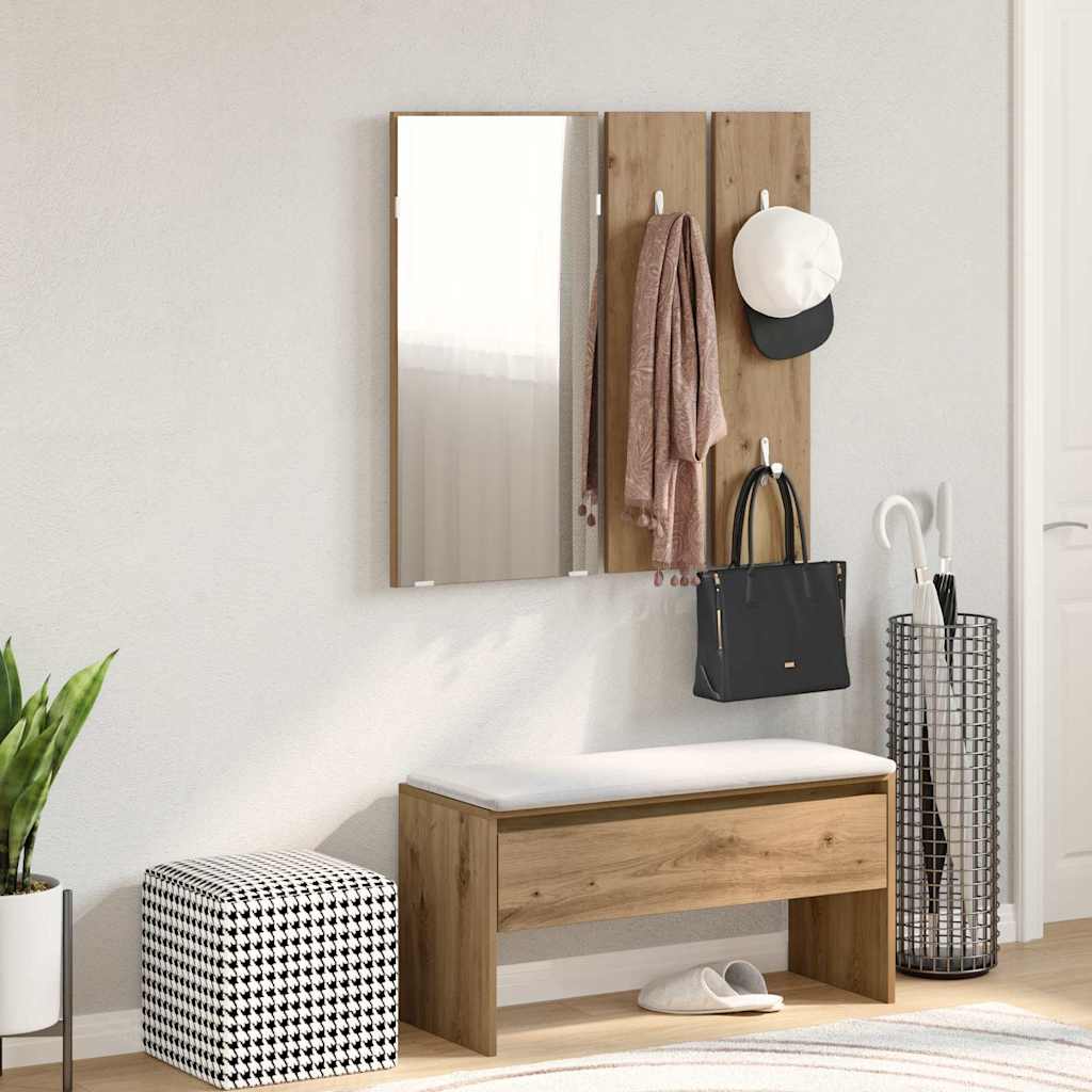 Set di Mobili da Corridoio Rovere Artigianale Legno Multistrato 857020