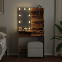 Toeletta con LED Legno Antico 74,5x40x141 cm