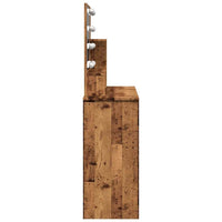 Toeletta con LED Legno Antico 86,5x35x136 cm 857023