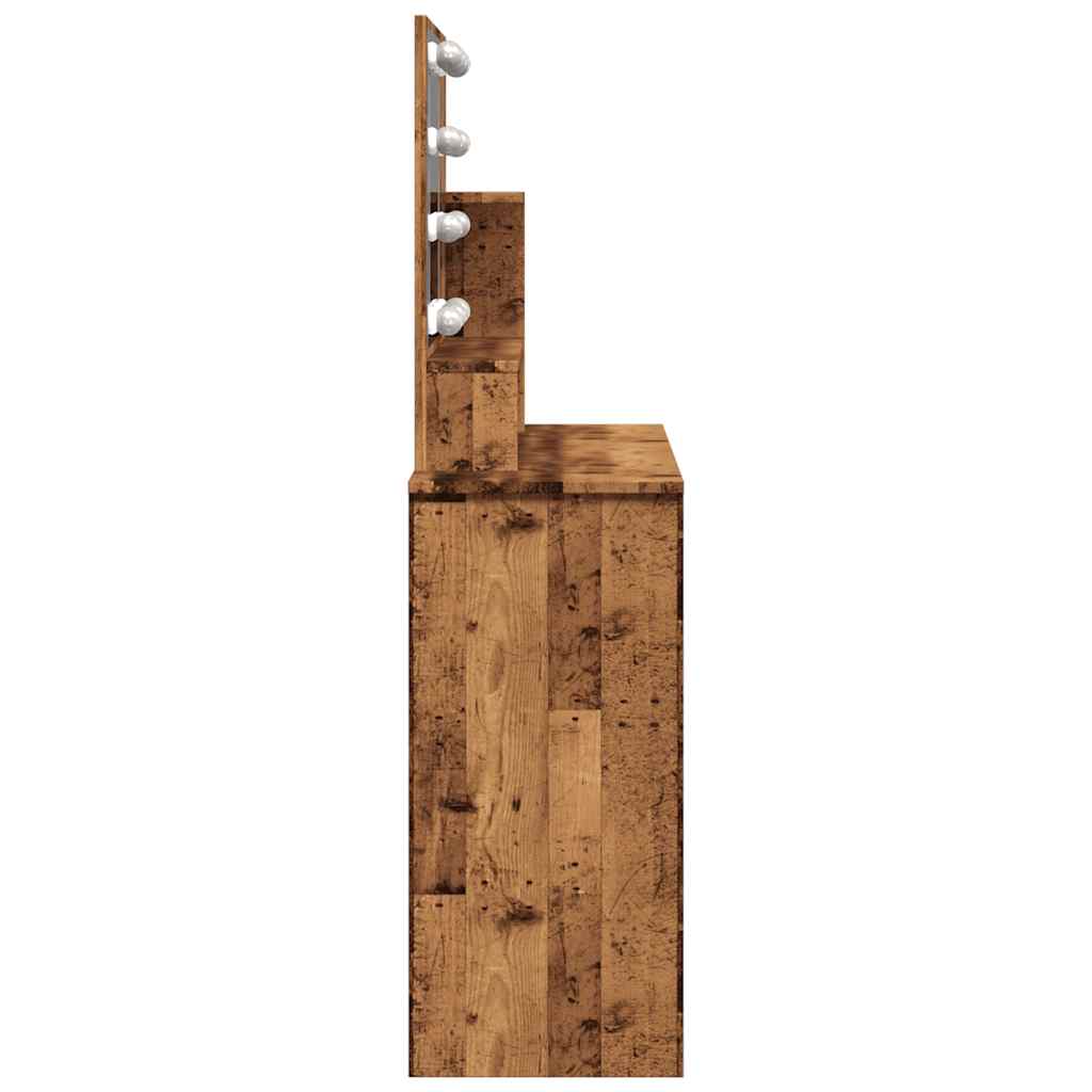 Toeletta con LED Legno Antico 86,5x35x136 cm