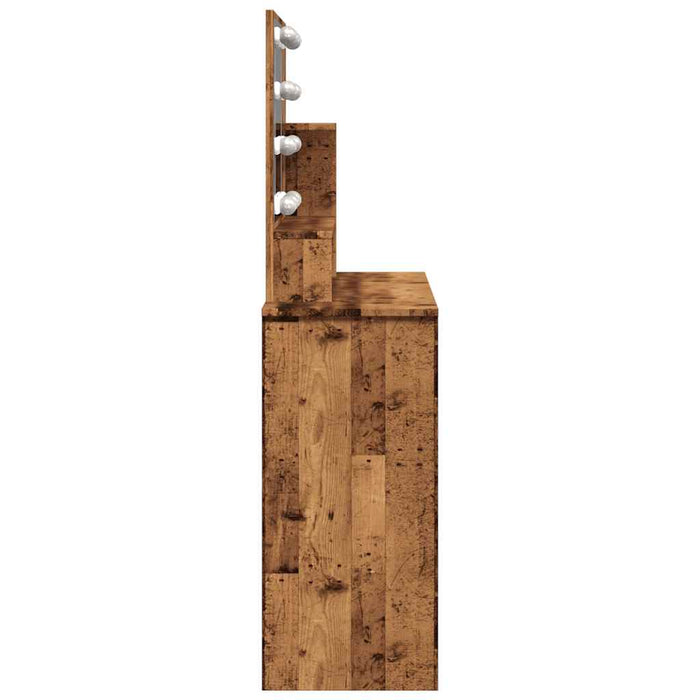 Toeletta con LED Legno Antico 86,5x35x136 cm