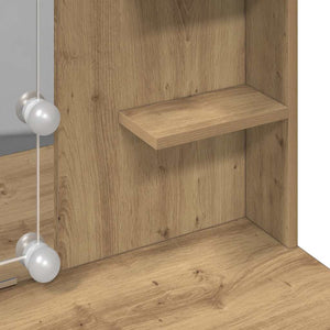 vidaXL Toeletta con Luci LED Rovere Artigianale 96x40x142 cm