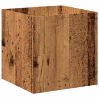 vidaXL Fioriera Legno Antico 40x40x40 cm in Legno Multistrato
