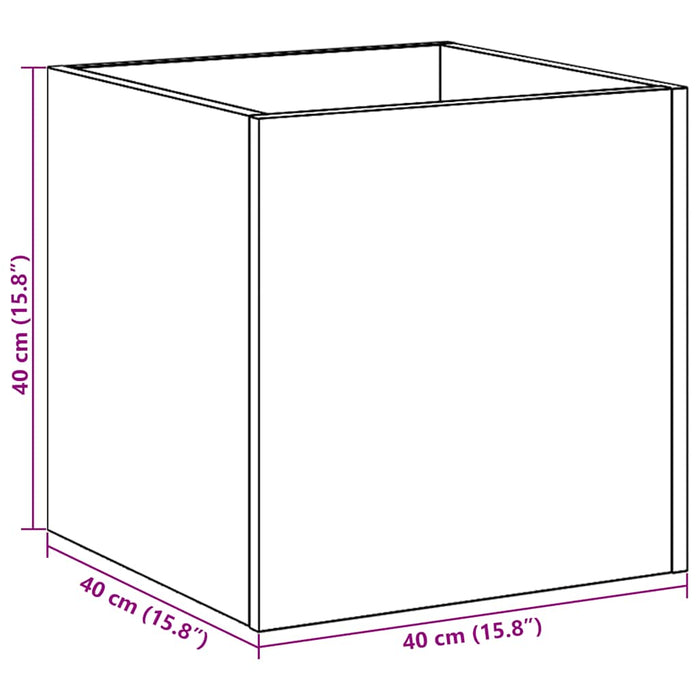 Fioriera Rovere Artigianale 40x40x40 cm in Legno Multistrato 857028