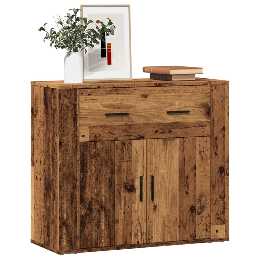 Credenza-Buffet-Armadio da cucina Legno Vecchio 80x33x70 cm in Truciolato 280700