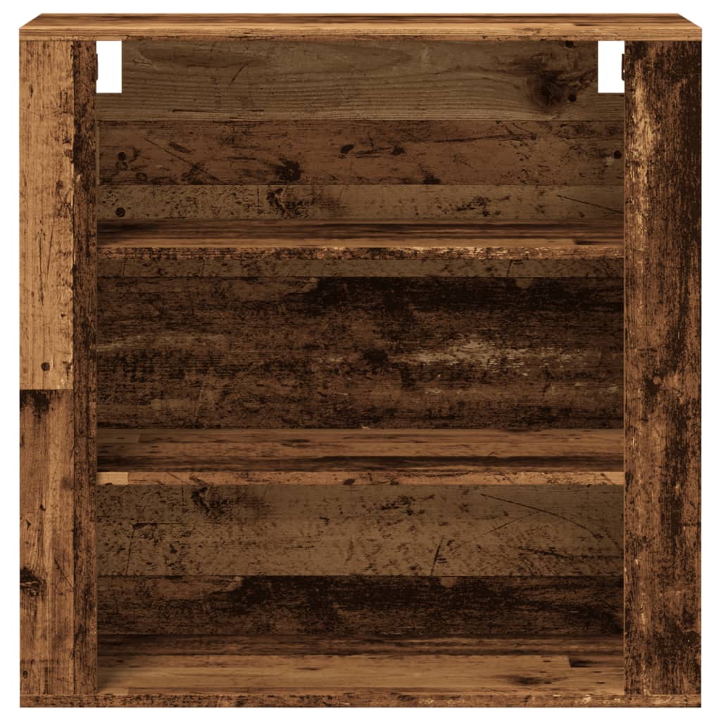 Mobile a Parete Legno Antico 80x33x80 cm in Legno Multistrato 857087