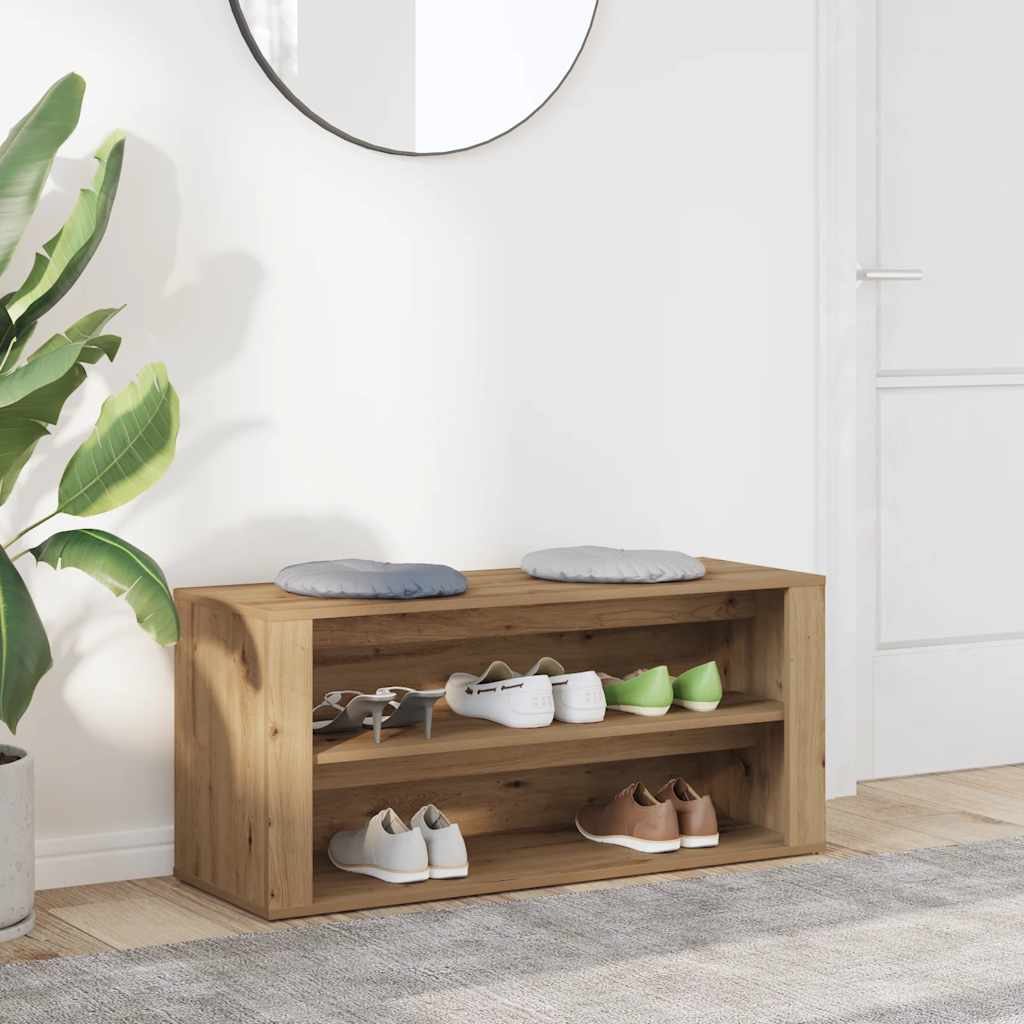 Scarpiera Rovere Artigianale 100x35x45 cm in Truciolato 857090