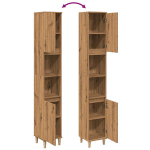 Armadietto Bagno Rovere 30x30x190 cm Legno Multistrato 857103