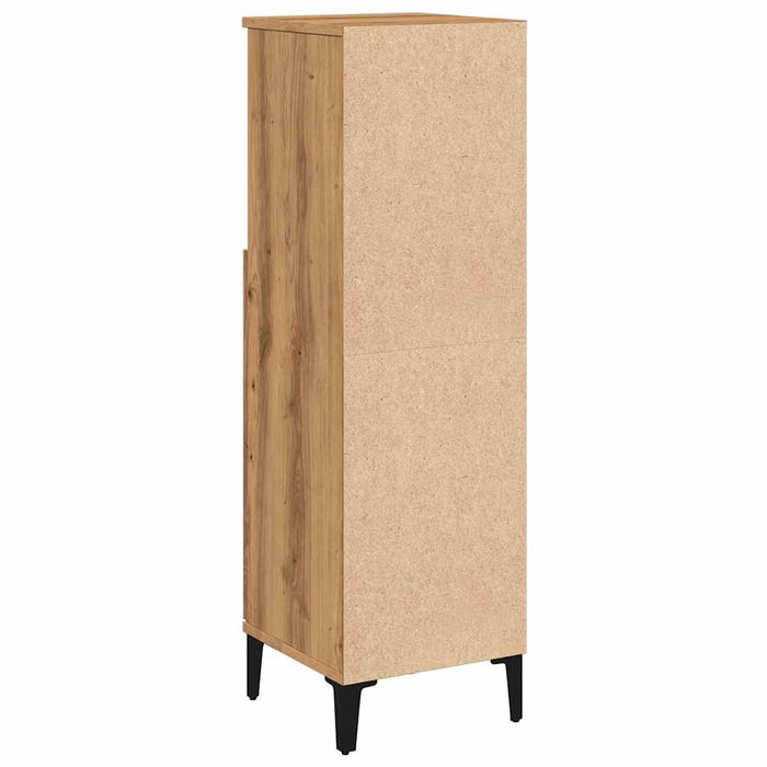 Armadietto da Bagno Rovere Artigianale 30x30x100 cm Truciolato