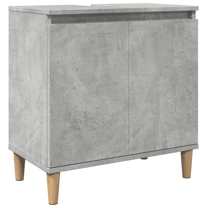 Mobile Lavabo-Armadietto da bagno Grigio Cemento 58x33x60 cm in Legno Multistrato 576367