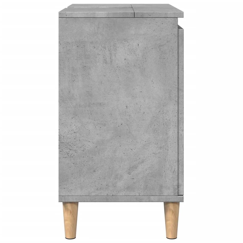 Mobile Lavabo-Armadietto da bagno Grigio Cemento 58x33x60 cm in Legno Multistrato 576367
