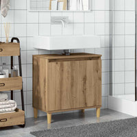 vidaXL Mobile Lavabo Rovere Artigianale 58x33x60 cm Legno Multistrato