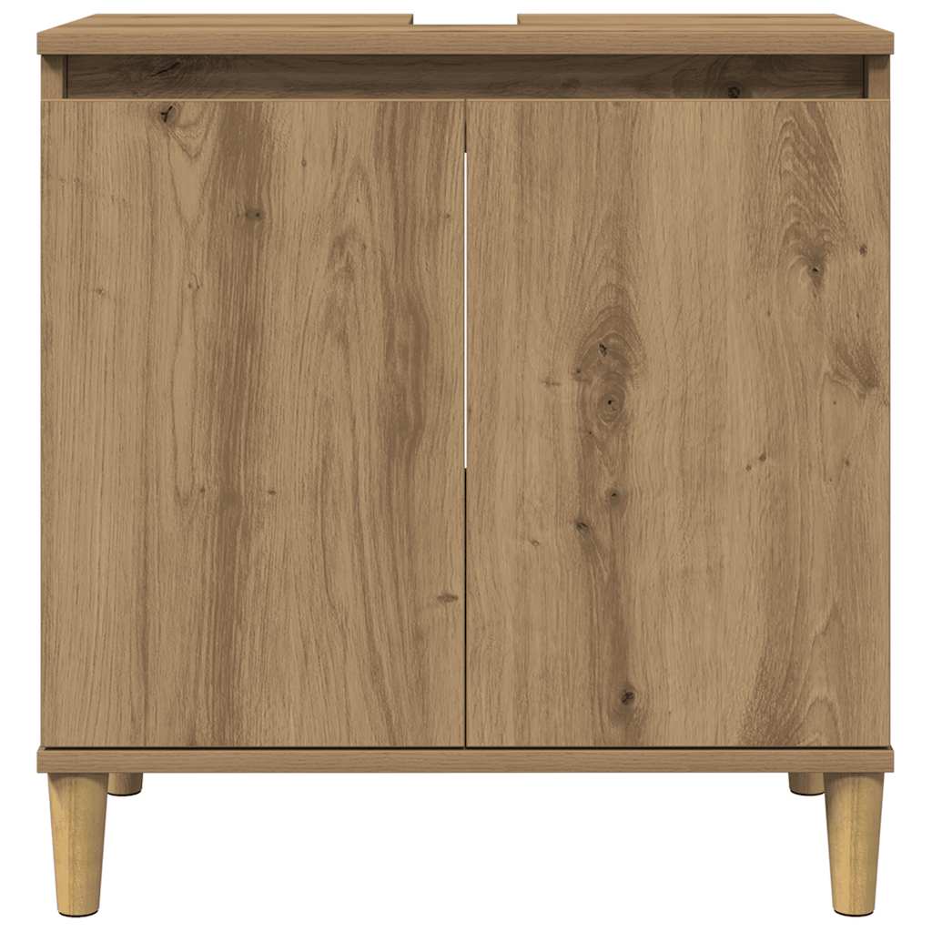 Mobile Lavabo Rovere Artigianale 58x33x60 cm Legno Multistrato 857115
