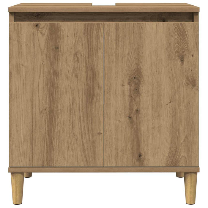 Mobile Lavabo Rovere Artigianale 58x33x60 cm Legno Multistrato 857115