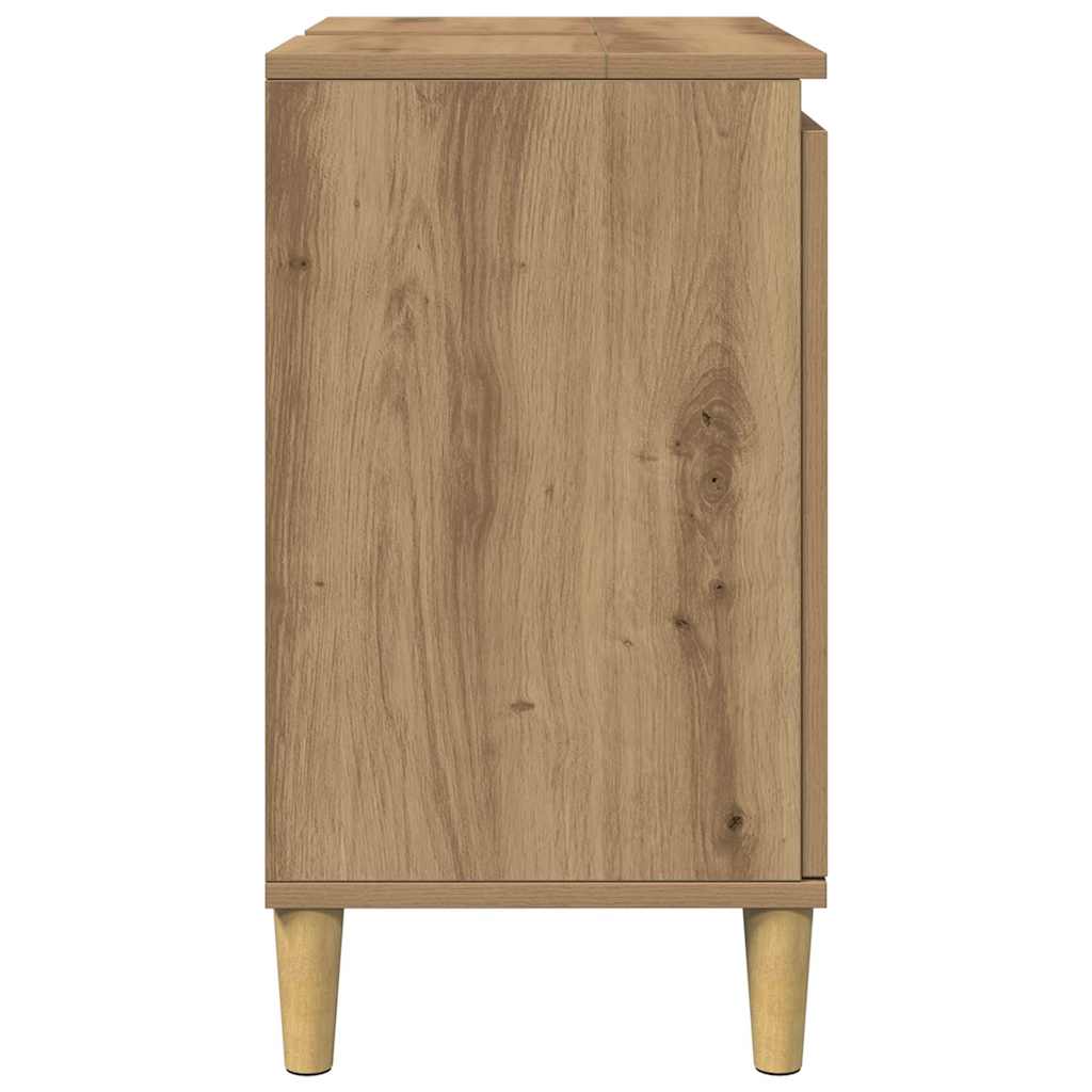vidaXL Mobile Lavabo Rovere Artigianale 58x33x60 cm Legno Multistrato
