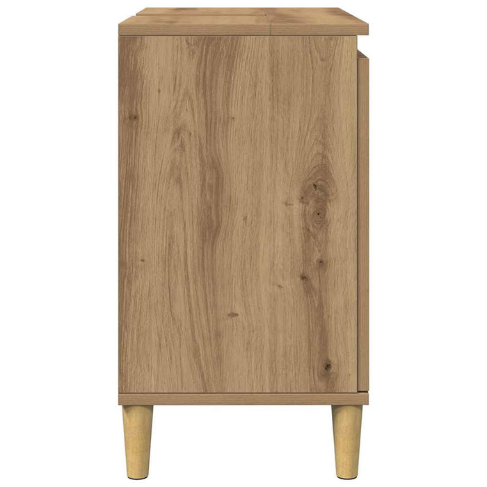vidaXL Mobile Lavabo Rovere Artigianale 58x33x60 cm Legno Multistrato