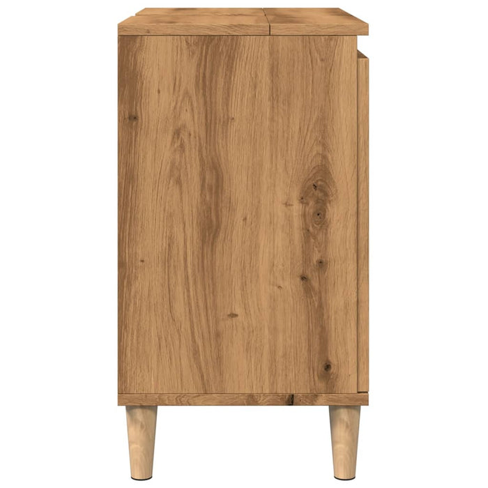 Mobile Lavabo Rovere Artigianale 58x33x60 cm Legno Multistrato 857115