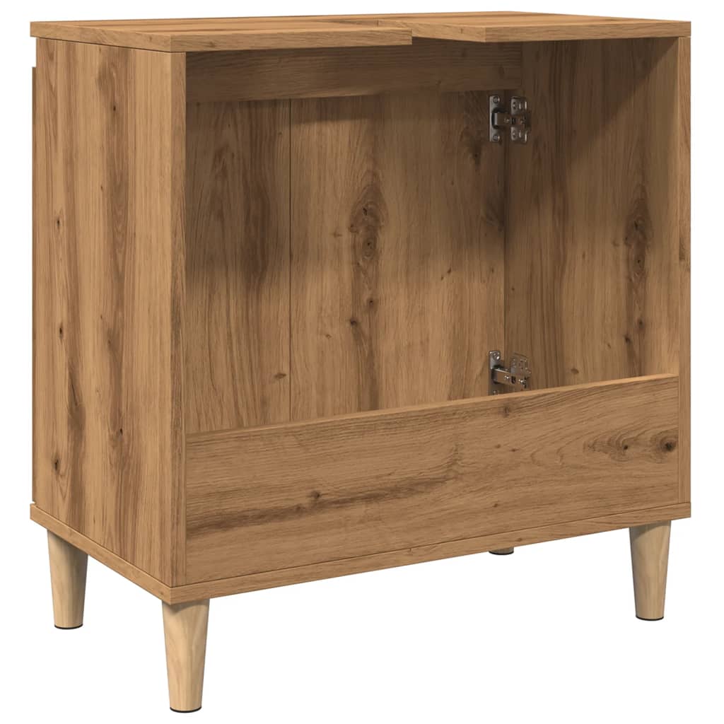 Mobile Lavabo Rovere Artigianale 58x33x60 cm Legno Multistrato 857115