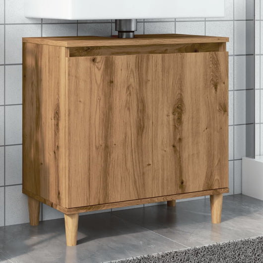 Mobile Lavabo Rovere Artigianale 58x33x60 cm Legno Multistrato 857115