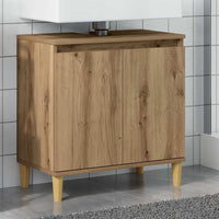 vidaXL Mobile Lavabo Rovere Artigianale 58x33x60 cm Legno Multistrato